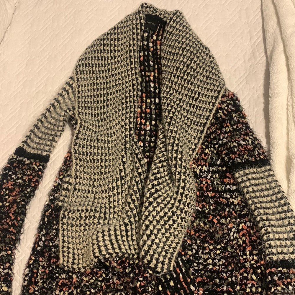 Anthropology multi-colored soft cardigan with pockets